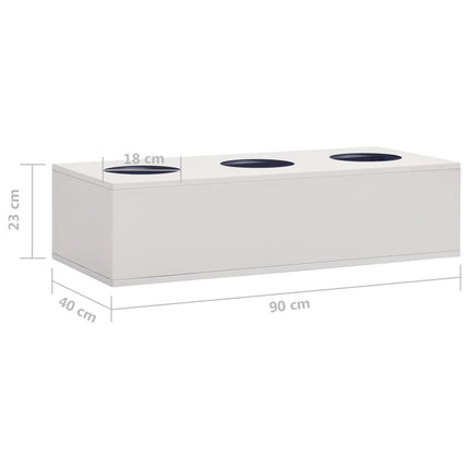 Office Cabinet with Planter Box Light Gray 35.4"x15.7"x49.2" Steel