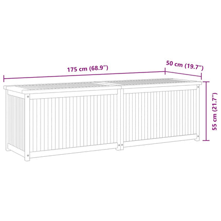 Patio Box 68.9"x19.7"x21.7" Solid Wood Teak
