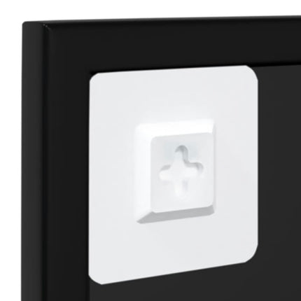 Wall Mirror Black 39.4"x23.6" Metal