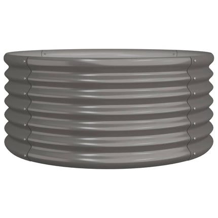 Garden Planter Galvanized Steel 31.5"x31.5"x14.2" Gray