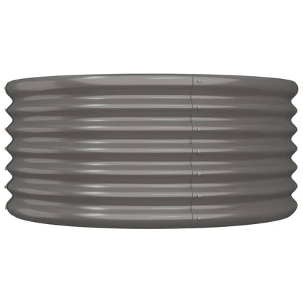 Garden Planter Galvanized Steel 31.5"x31.5"x14.2" Gray