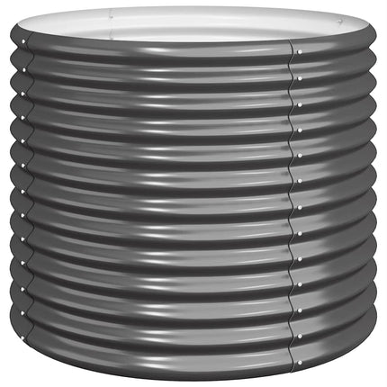 Garden Planter Galvanized Steel 31.5"x31.5"x26.8" Anthracite