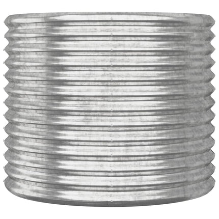Garden Planter Galvanized Steel 31.5"x31.5"x26.8" Silver