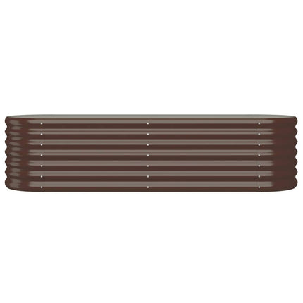 Patio Raised Bed Galvanized Steel 152x40 x 14.2 " Brown