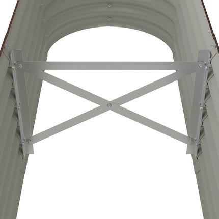 Patio Raised Bed Galvanized Steel 152x40 x 14.2 " Brown