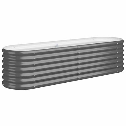 Garden Raised Bed Galvanized Steel 59.8"x15.7"x14.2" Anthracite