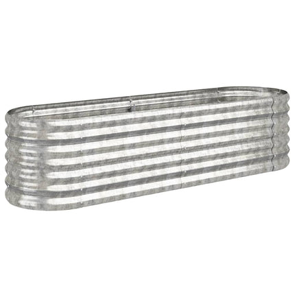 Garden Raised Bed Galvanized Steel 59.8"x15.7"x14.2" Silver