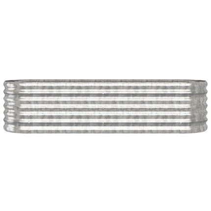Garden Raised Bed Galvanized Steel 59.8"x15.7"x14.2" Silver