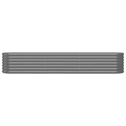 Patio Raised Bed Galvanized Steel 88.2"x15.7"x14.2" Gray
