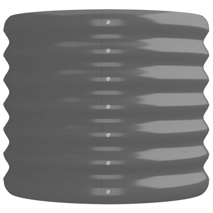 Patio Raised Bed Galvanized Steel 88.2"x15.7"x14.2" Gray