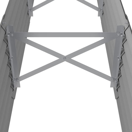 Patio Raised Bed Galvanized Steel 88.2"x15.7"x14.2" Gray