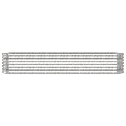 Patio Raised Bed Galvanized Steel 224x40 x 14.2 " Silver
