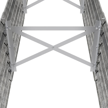 Patio Raised Bed Galvanized Steel 224x40 x 14.2 " Silver