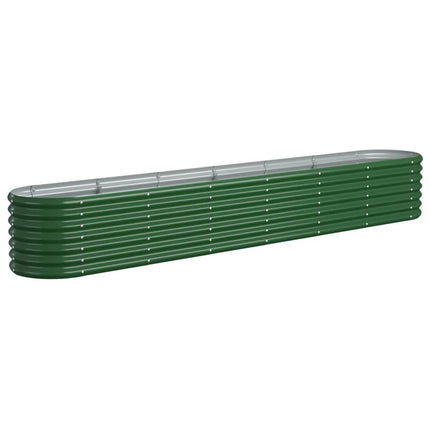 Patio Raised Bed Galvanized Steel 260x40 x 14.2 " Green