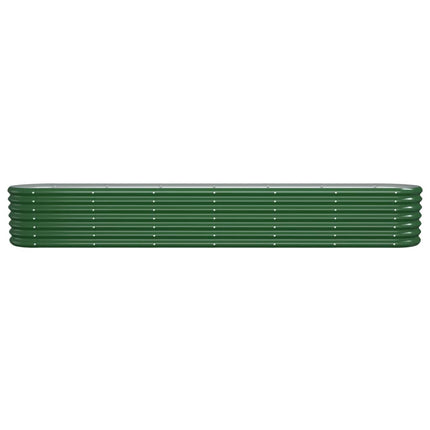 Patio Raised Bed Galvanized Steel 260x40 x 14.2 " Green