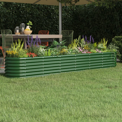 Patio Raised Bed Galvanized Steel 260x40 x 14.2 " Green