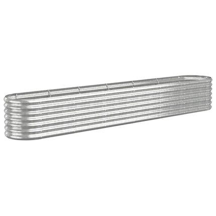 Patio Raised Bed Galvanized Steel 260x40 x 14.2 " Silver