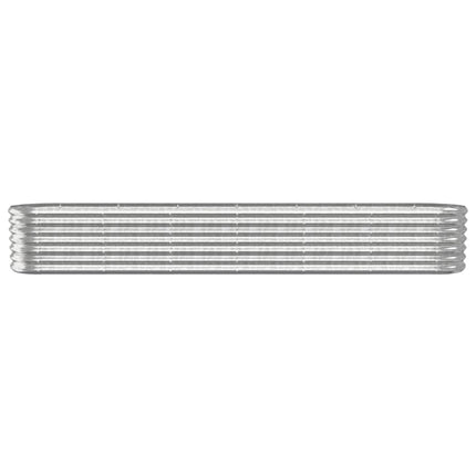 Patio Raised Bed Galvanized Steel 260x40 x 14.2 " Silver