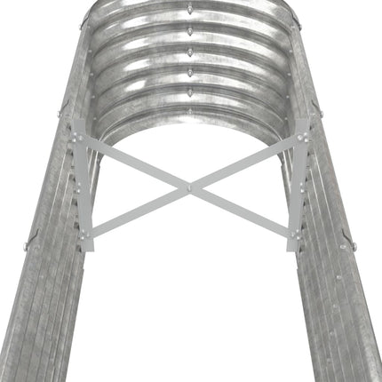 Patio Raised Bed Galvanized Steel 260x40 x 14.2 " Silver