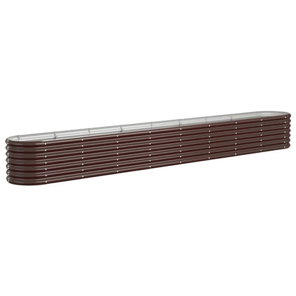 Garden Raised Bed Brown Powder-coated steel Large Durable