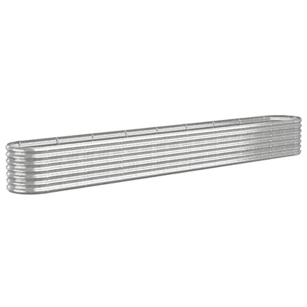 Patio Raised Bed Galvanized Steel 332x40 x 14.2 " Silver