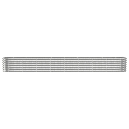 Patio Raised Bed Galvanized Steel 332x40 x 14.2 " Silver