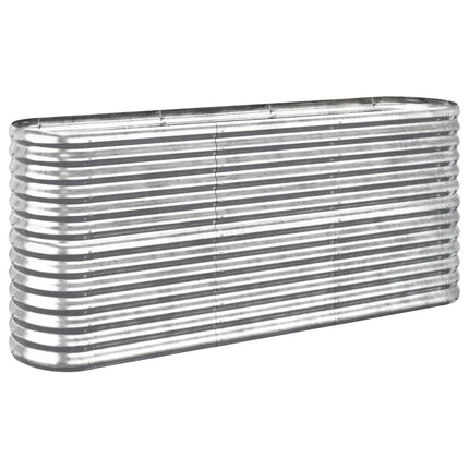 Garden Raised Bed Galvanized Steel 59.8"x15.7"x26.8" Silver
