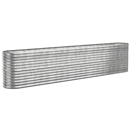 Patio Raised Bed Galvanized Steel 332x40 x 26.8 " Silver