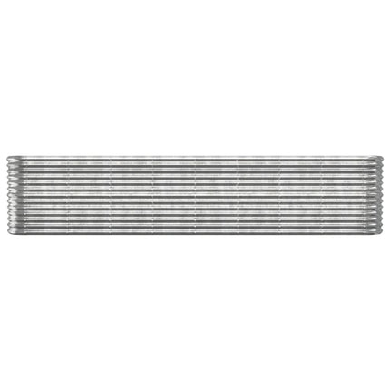 Patio Raised Bed Galvanized Steel 332x40 x 26.8 " Silver