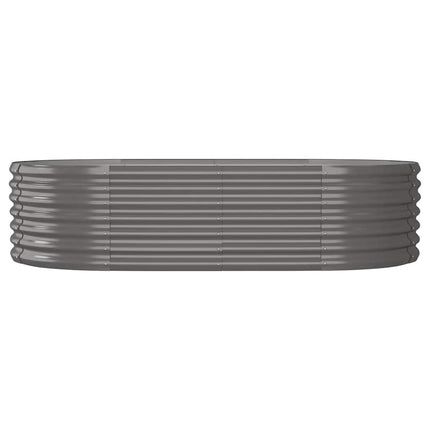 Garden Raised Bed Galvanized Steel 59.8"x31.5"x14.2" Gray