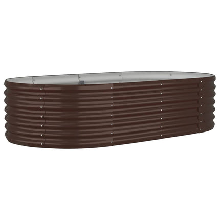 Patio Raised Bed Galvanized Steel 152x80 x 14.2 " Brown