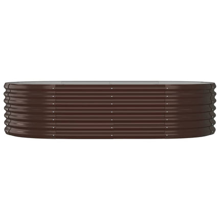 Patio Raised Bed Galvanized Steel 152x80 x 14.2 " Brown