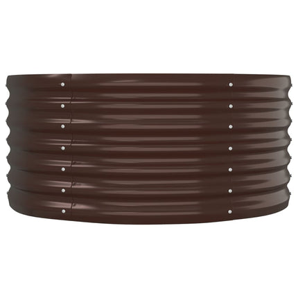 Patio Raised Bed Galvanized Steel 152x80 x 14.2 " Brown