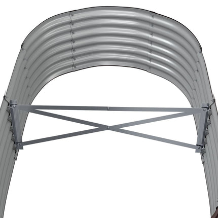 Patio Raised Bed Galvanized Steel 152x80 x 14.2 " Brown