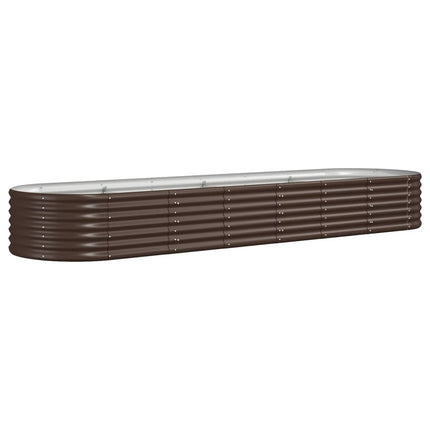 Garden Raised Bed Brown Powder-coated steel Large Durable