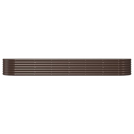 Garden Raised Bed Brown Powder-coated steel Large Durable