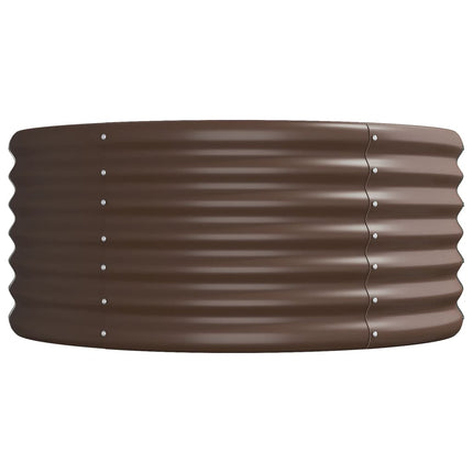 Garden Raised Bed Brown Powder-coated steel Large Durable