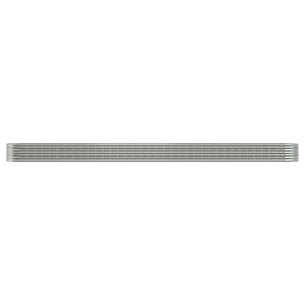 Patio Raised Bed Galvanized Steel 440x80 x 14.2 " Silver