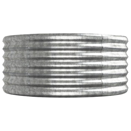 Patio Raised Bed Galvanized Steel 440x80 x 14.2 " Silver