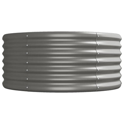 Garden Raised Bed Galvanized Steel 244.1"x31.5"x14.2" Gray
