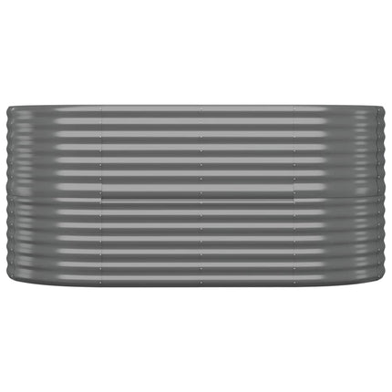 Garden Raised Bed Galvanized Steel 59.8"x31.5"x26.8" Gray