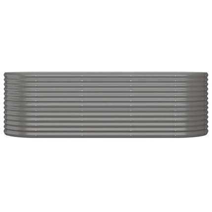 Garden Raised Bed Galvanized Steel 88.2"x31.5"x26.8" Gray