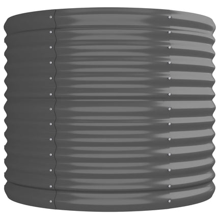 Garden Raised Bed Galvanized Steel 116.5"x31.5"x26.8" Gray