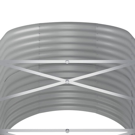Garden Raised Bed Galvanized Steel 144.9"x31.5"x26.8" Anthracite