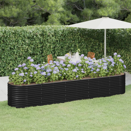 Garden Raised Bed Galvanized Steel 144.9"x31.5"x26.8" Anthracite