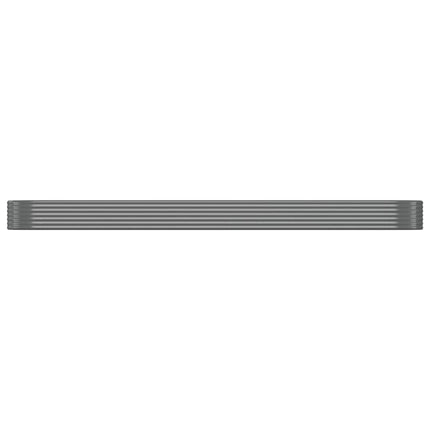 Patio Raised Bed Galvanized Steel 199.6"x39.4"x14.2" Gray