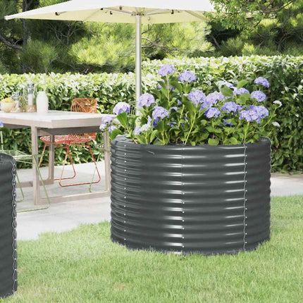 Garden Raised Bed Galvanized Steel 39.4"x39.4"x26.8" Anthracite