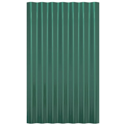 Roof Panels 36 pcs Galvanized Steel Green 23.6"x14.2