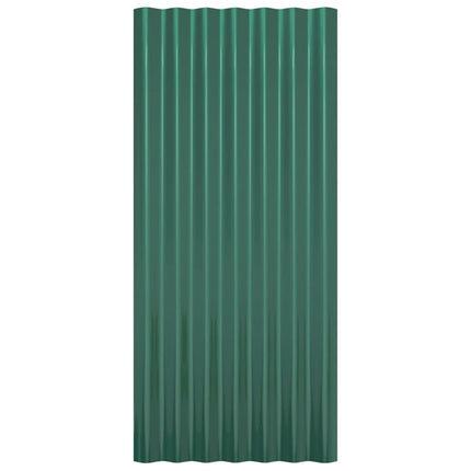 Roof Panels 36 pcs Galvanized Steel Green 31.5"x14.2
