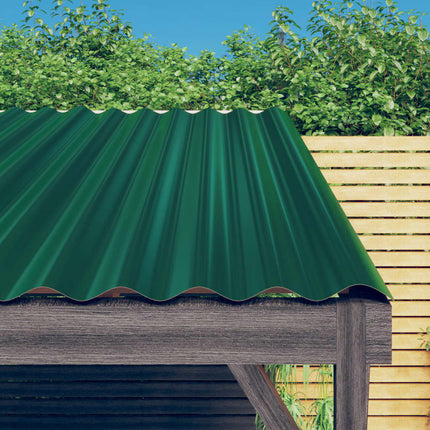 Roof Panels 36 pcs Galvanized Steel Green 31.5"x14.2